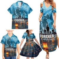 Hawaii Memorial Day Lantern Floating Family Matching Summer Maxi Dress and Hawaiian Shirt Always In Our Hearts