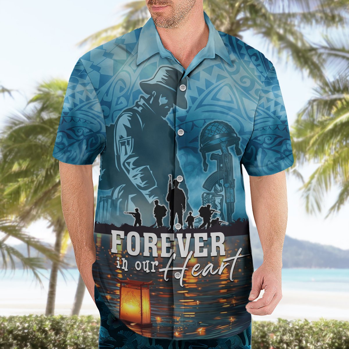 Hawaii Memorial Day Lantern Floating Hawaiian Shirt Always In Our Hearts LT05 - Polynesian Pride