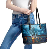 Hawaii Memorial Day Lantern Floating Leather Tote Bag Always In Our Hearts LT05 - Polynesian Pride