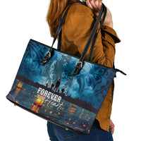 Hawaii Memorial Day Lantern Floating Leather Tote Bag Always In Our Hearts LT05 - Polynesian Pride