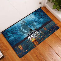 Hawaii Memorial Day Lantern Floating Rubber Doormat Always In Our Hearts LT05 Blue - Polynesian Pride