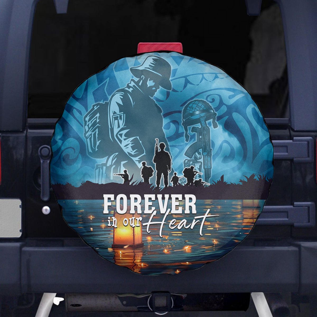 Hawaii Memorial Day Lantern Floating Spare Tire Cover Always In Our Hearts LT05 - Polynesian Pride