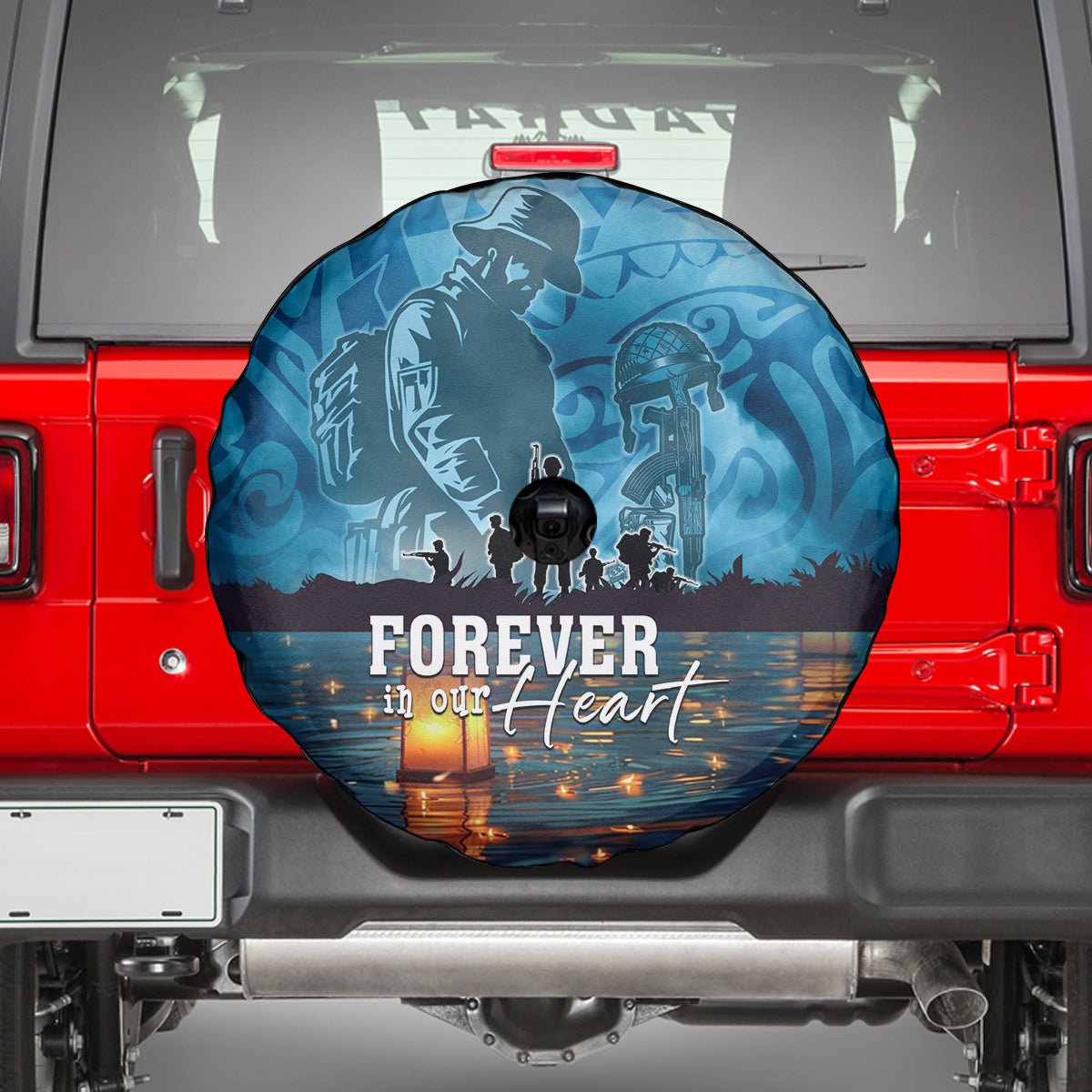 Hawaii Memorial Day Lantern Floating Spare Tire Cover Always In Our Hearts LT05 - Polynesian Pride