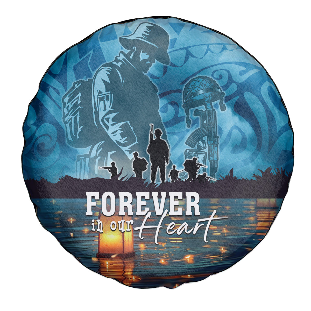 Hawaii Memorial Day Lantern Floating Spare Tire Cover Always In Our Hearts LT05 - Polynesian Pride