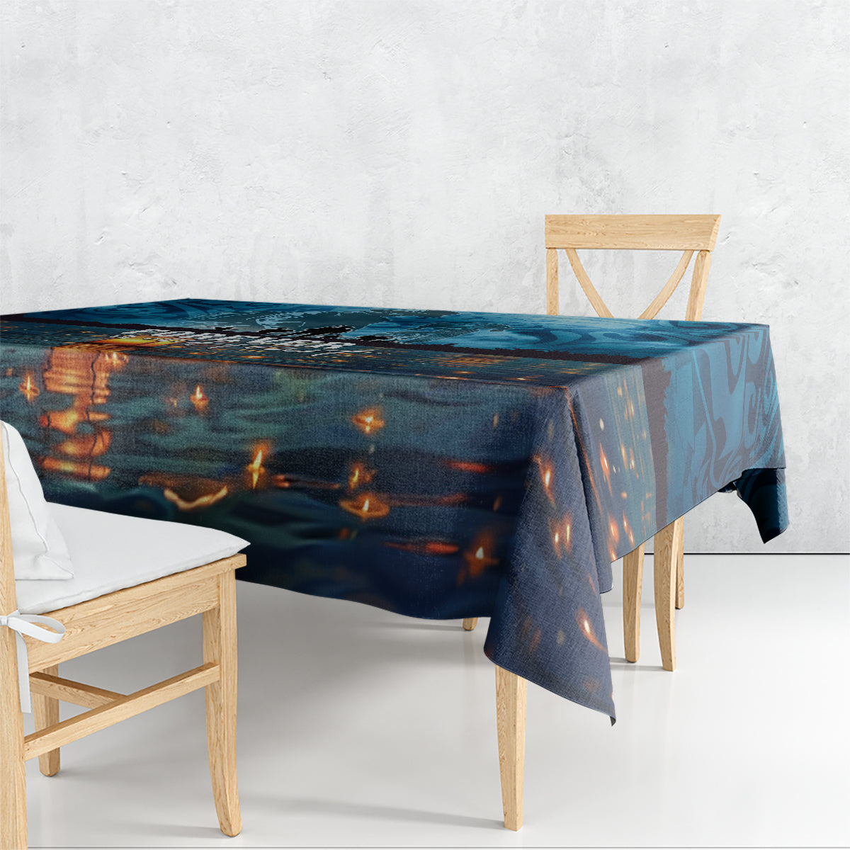 Hawaii Memorial Day Lantern Floating Tablecloth Always In Our Hearts LT05 - Polynesian Pride