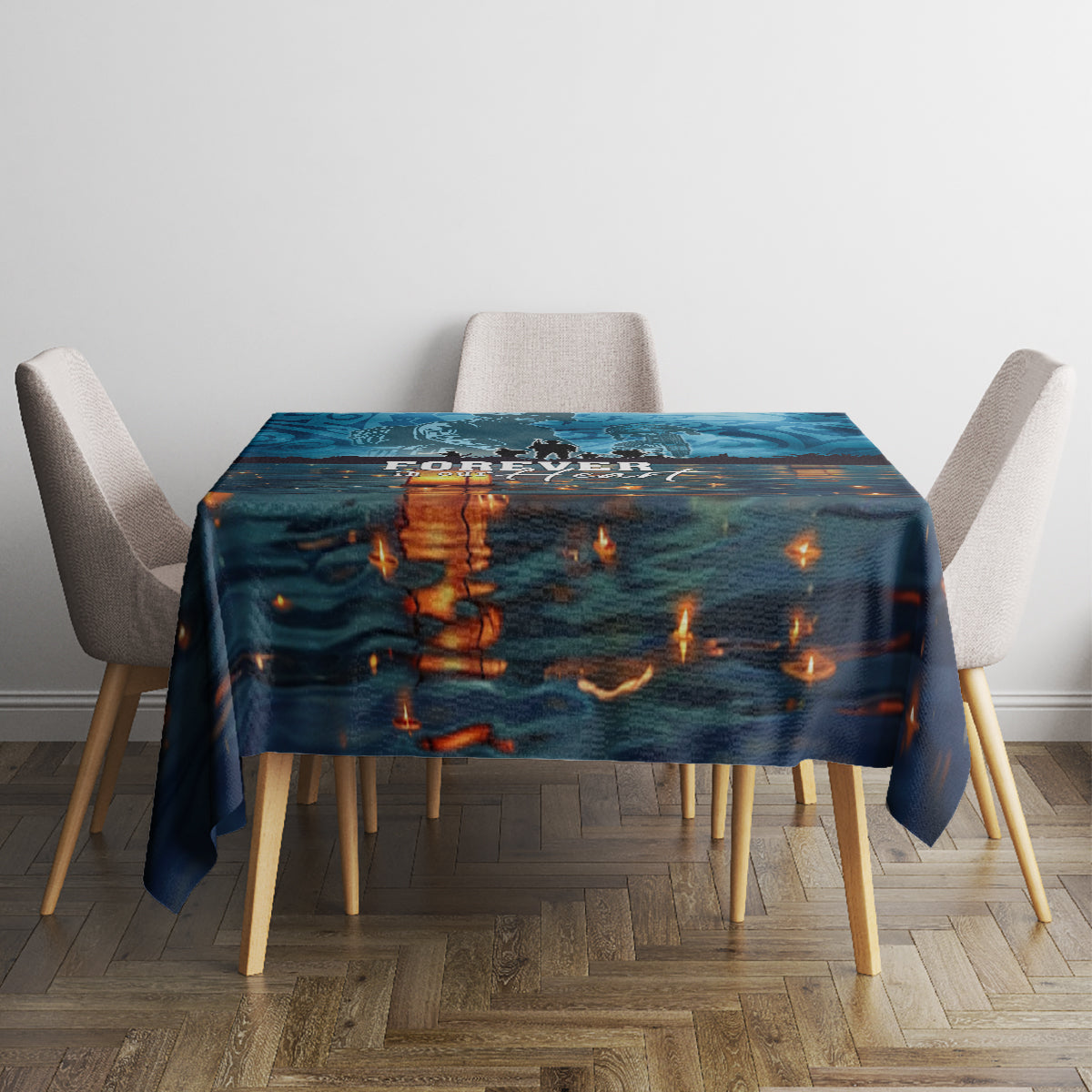 Hawaii Memorial Day Lantern Floating Tablecloth Always In Our Hearts LT05 - Polynesian Pride