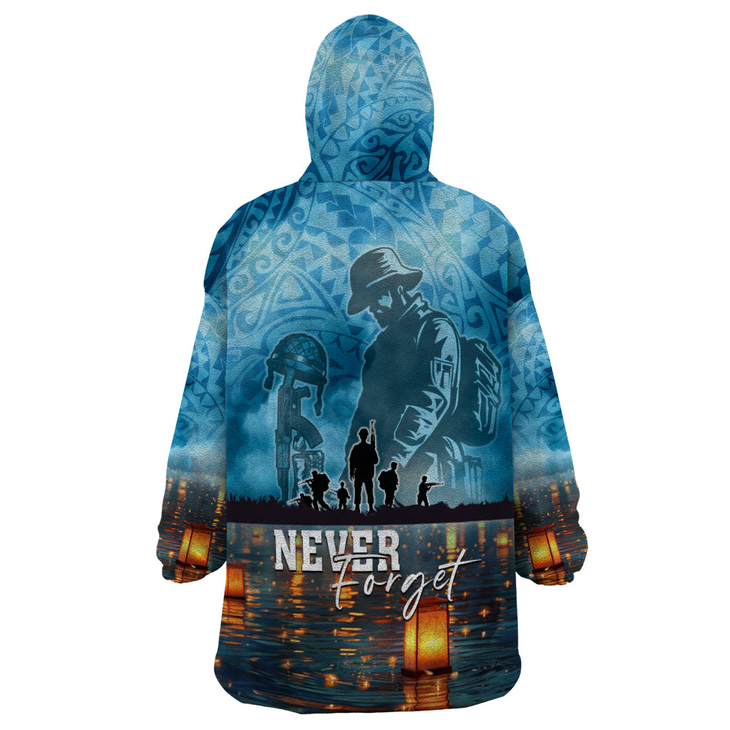 Hawaii Memorial Day Lantern Floating Wearable Blanket Hoodie Always In Our Hearts LT05 - Polynesian Pride