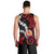 Tahiti Heiva Festival Men Tank Top Floral Pattern With Coat Of Arms