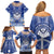 Marshall Islands Jemenei Day Family Matching Off Shoulder Short Dress and Hawaiian Shirt Polynesian Tribal Tattoo Seashell Necklace