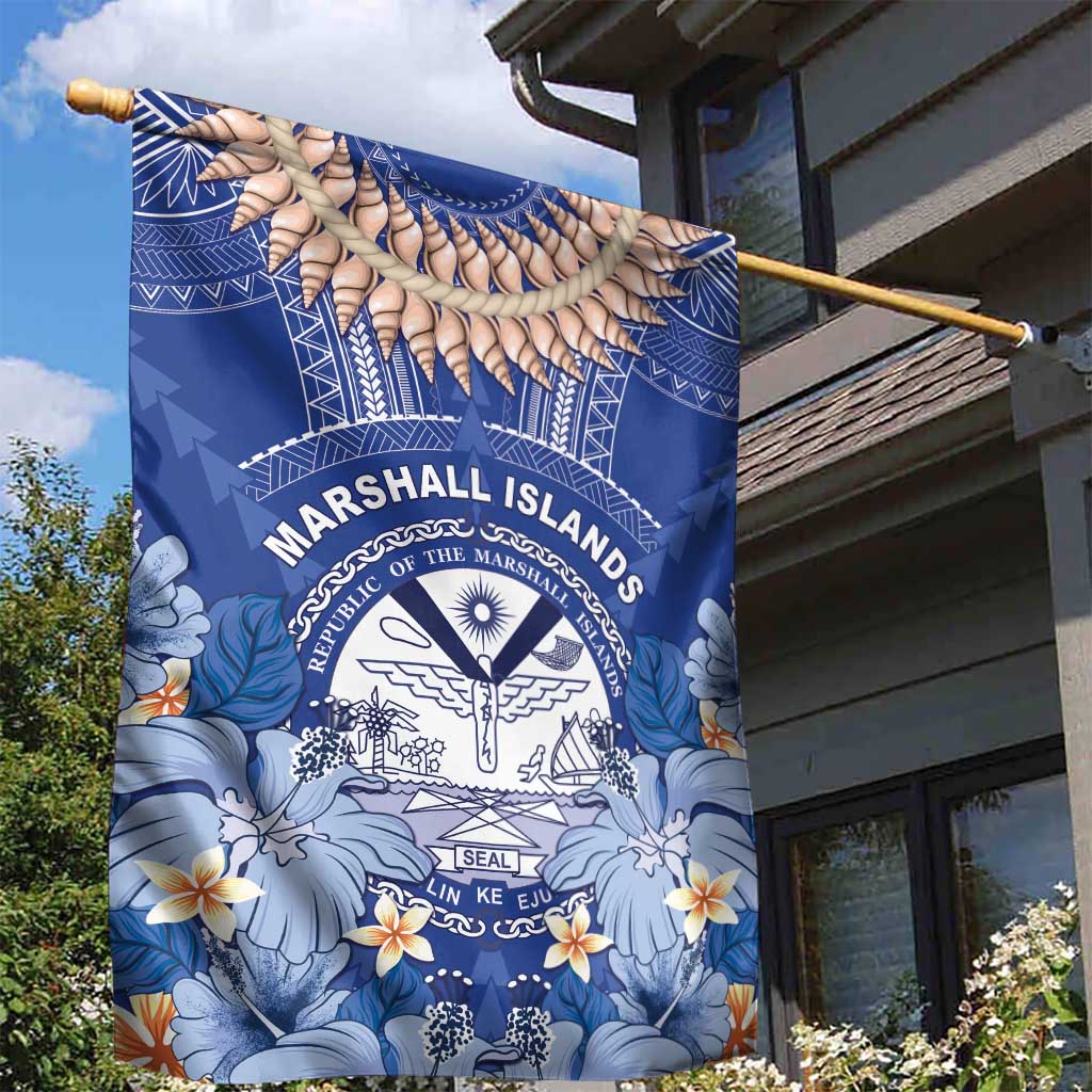 Marshall Islands Jemenei Day Garden Flag Polynesian Tribal Tattoo Seashell Necklace