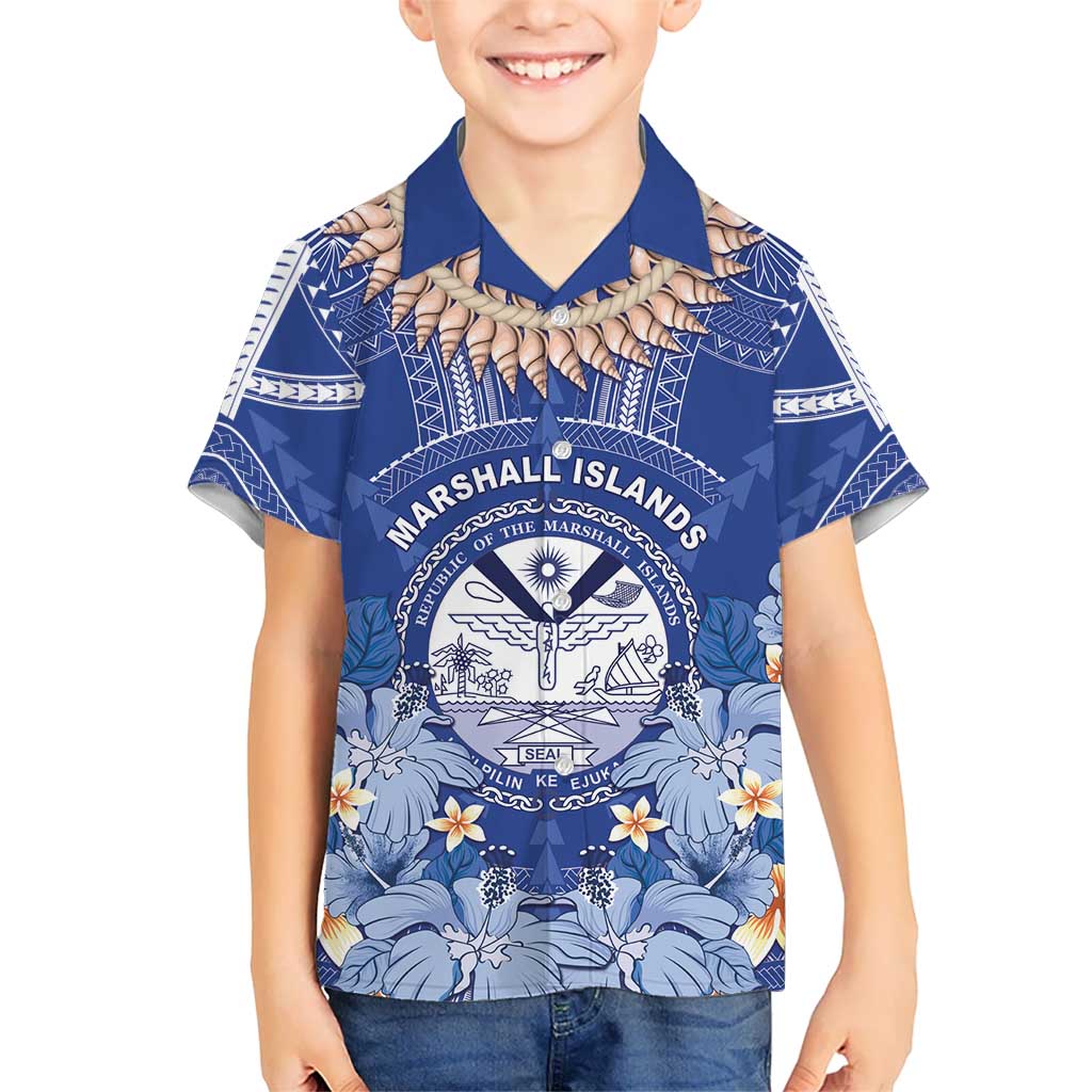 Marshall Islands Jemenei Day Hawaiian Shirt Polynesian Tribal Tattoo Seashell Necklace LT05 - Polynesian Pride
