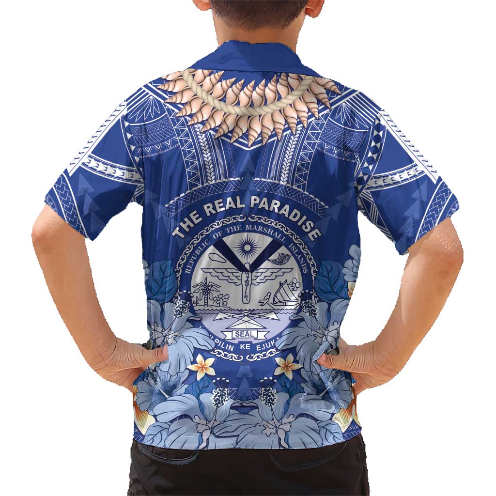 Marshall Islands Jemenei Day Hawaiian Shirt Polynesian Tribal Tattoo Seashell Necklace LT05 - Polynesian Pride