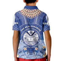 Marshall Islands Jemenei Day Kid Polo Shirt Polynesian Tribal Tattoo Seashell Necklace
