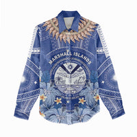 Marshall Islands Jemenei Day Women Casual Shirt Polynesian Tribal Tattoo Seashell Necklace