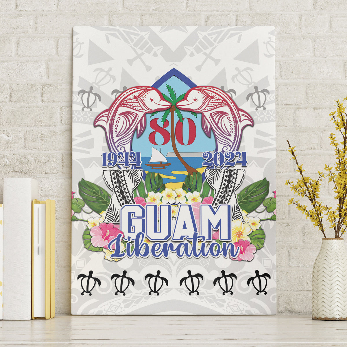 Guam Chamorro Liberation Day Canvas Wall Art 80th Anniversary