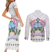 Guam Chamorro Liberation Day Couples Matching Short Sleeve Bodycon Dress and Long Sleeve Button Shirt 81st Anniversary LT05