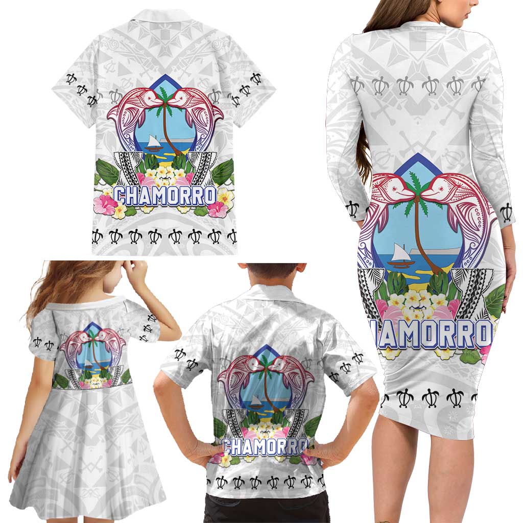 Guam Chamorro Liberation Day Family Matching Long Sleeve Bodycon Dress and Hawaiian Shirt 81st Anniversary LT05