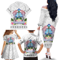 Guam Chamorro Liberation Day Family Matching Off The Shoulder Long Sleeve Dress and Hawaiian Shirt 81st Anniversary LT05