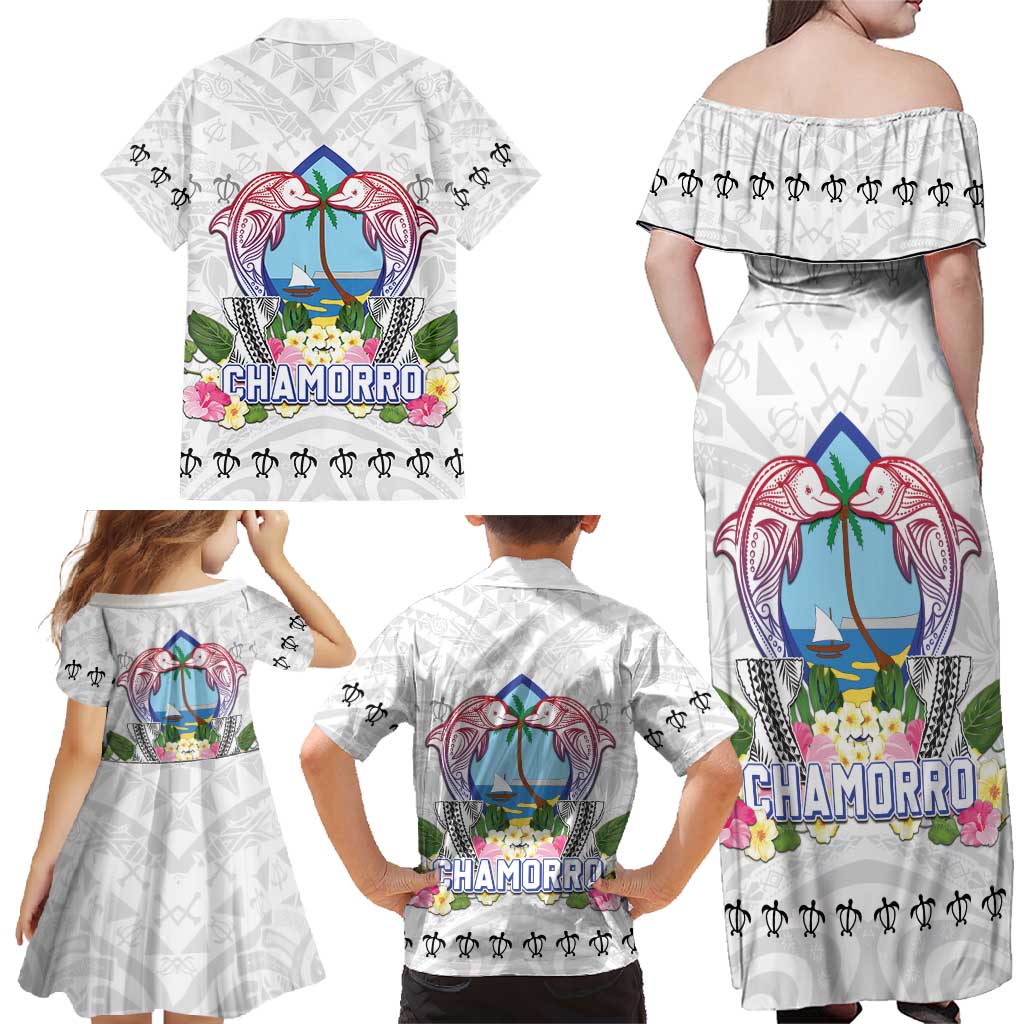 Guam Chamorro Liberation Day Family Matching Off Shoulder Maxi Dress and Hawaiian Shirt 81st Anniversary LT05