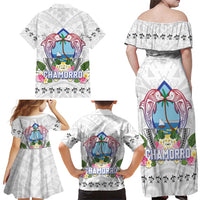 Guam Chamorro Liberation Day Family Matching Off Shoulder Maxi Dress and Hawaiian Shirt 81st Anniversary LT05