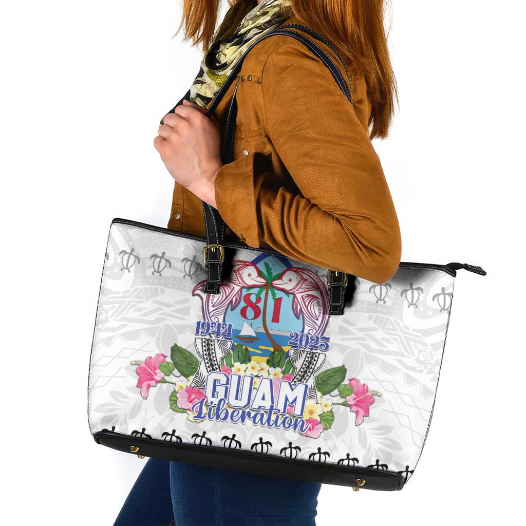 Guam Chamorro Liberation Day Leather Tote Bag 81st Anniversary LT05