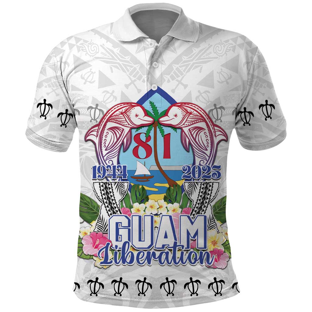 Guam Chamorro Liberation Day Polo Shirt - 81st Anniversary LT05 White - Polynesian Pride