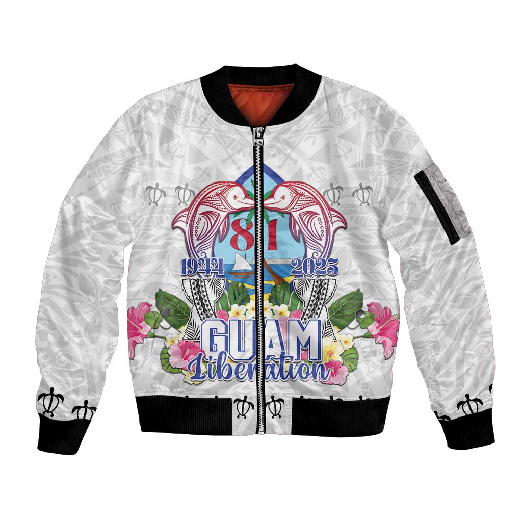 Guam Chamorro Liberation Day Sleeve Zip Bomber Jacket 81st Anniversary LT05