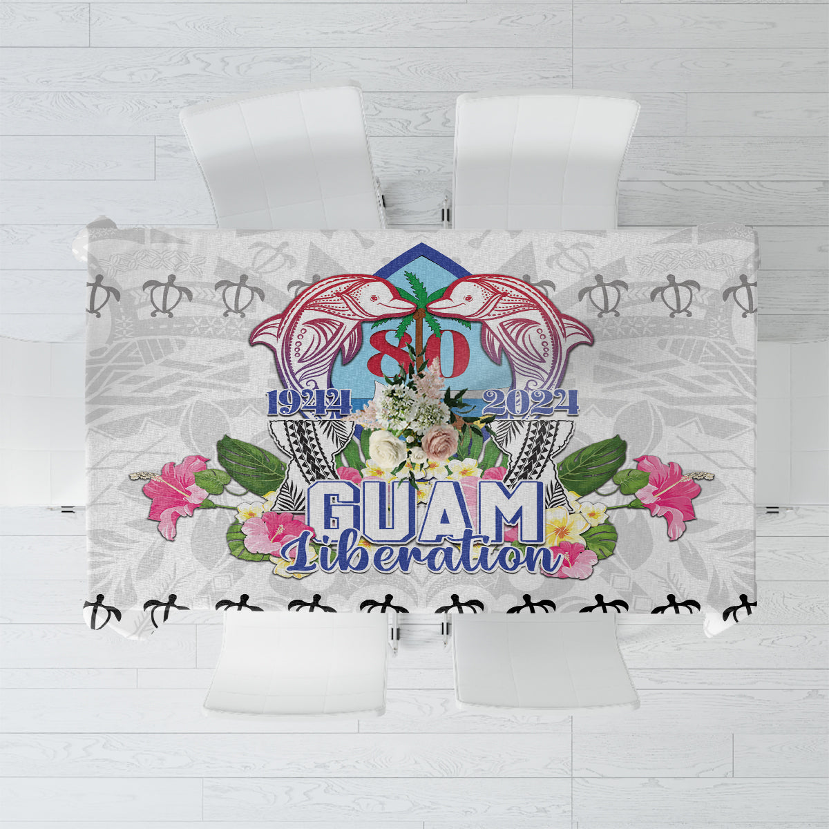 Guam Chamorro Liberation Day Tablecloth 80th Anniversary