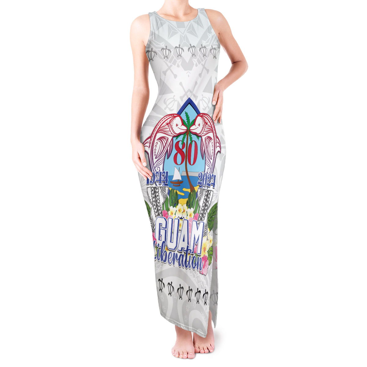 Guam Chamorro Liberation Day Tank Maxi Dress 80th Anniversary