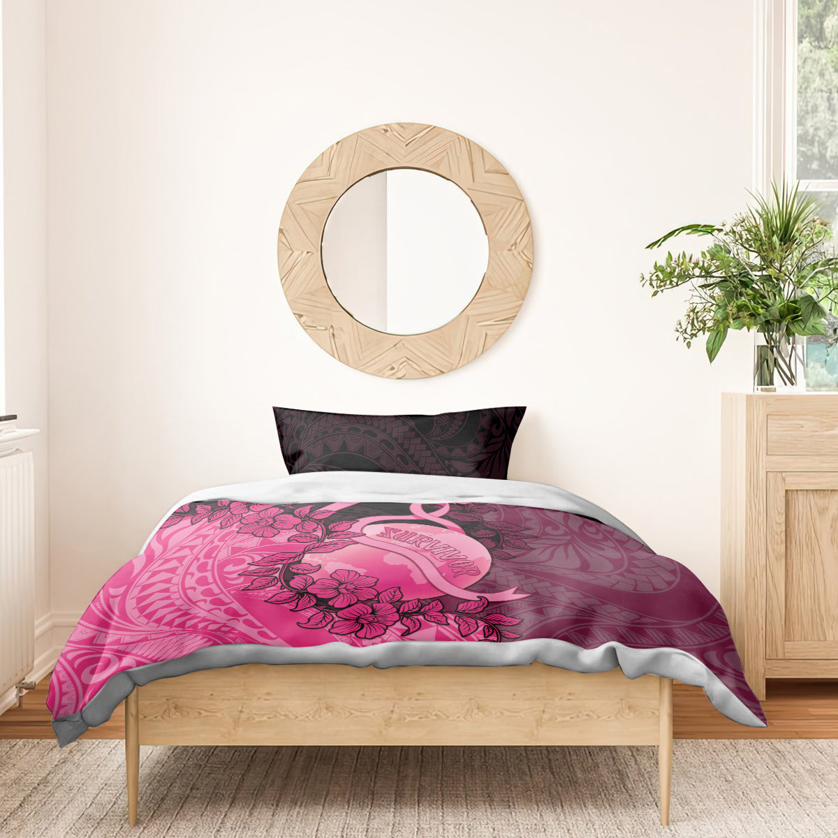 Cancer Fighter Bedding Set I Beat Cancer LT05 - Polynesian Pride