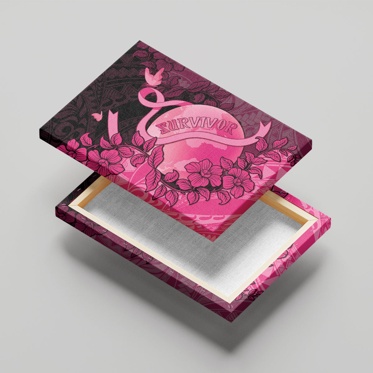 Cancer Fighter Canvas Wall Art I Beat Cancer LT05 - Polynesian Pride