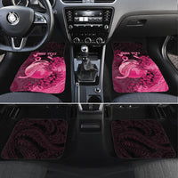 Personalised Cancer Fighter Car Mats I Beat Cancer LT05 Set 4pcs Pink - Polynesian Pride