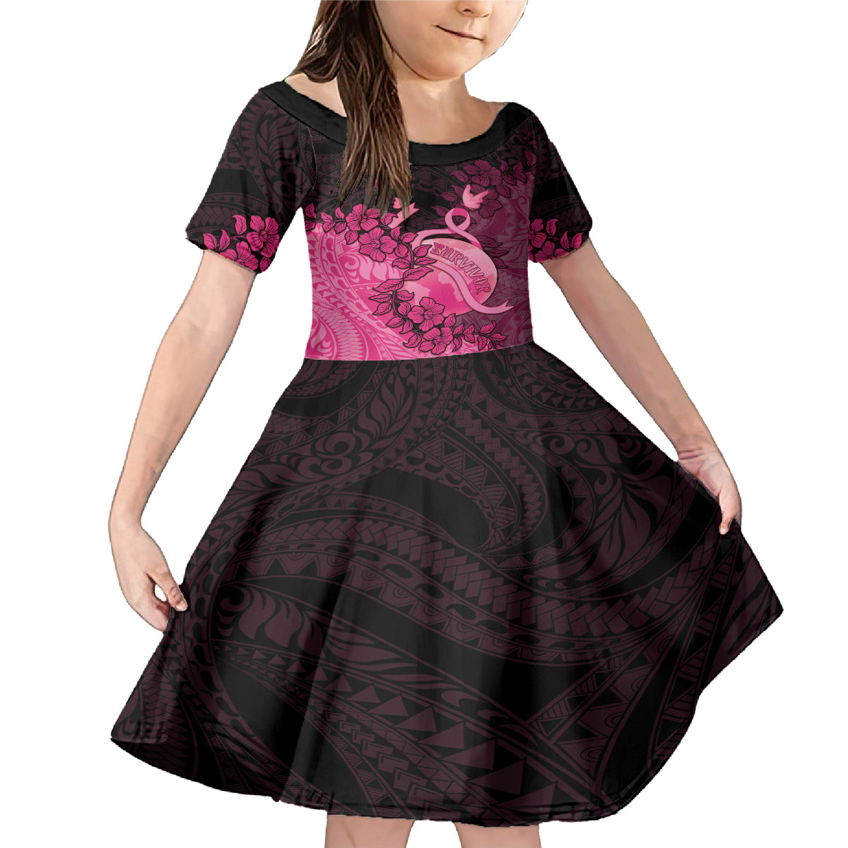 Personalised Cancer Fighter Family Matching Mermaid Dress and Hawaiian Shirt I Beat Cancer