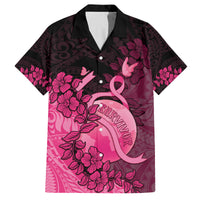 Personalised Cancer Fighter Family Matching Tank Maxi Dress and Hawaiian Shirt I Beat Cancer LT05 Dad's Shirt - Short Sleeve Pink - Polynesian Pride