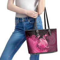 Cancer Fighter Leather Tote Bag I Beat Cancer LT05 - Polynesian Pride