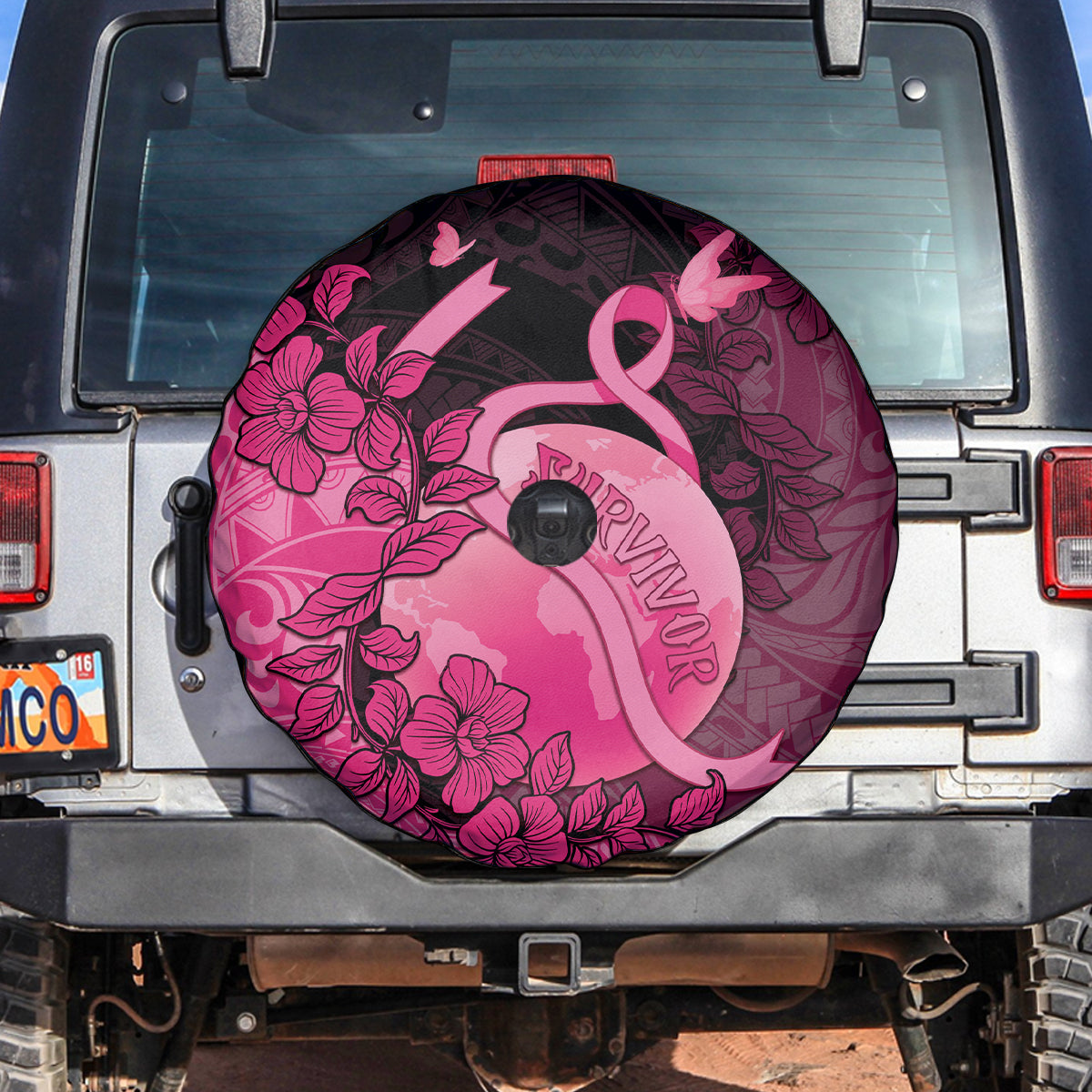 Cancer Fighter Spare Tire Cover I Beat Cancer