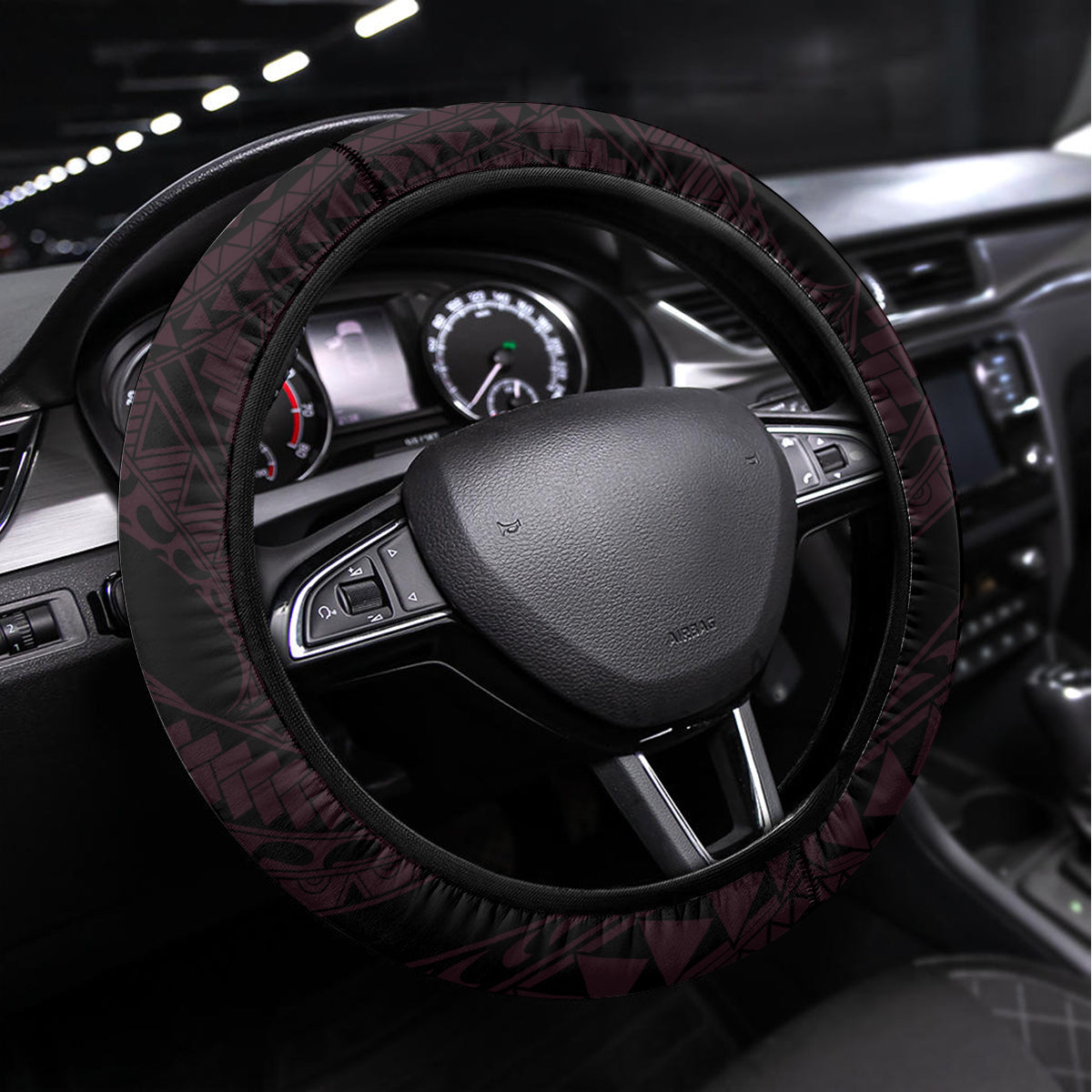 Cancer Fighter Steering Wheel Cover I Beat Cancer LT05 Universal Fit Pink - Polynesian Pride