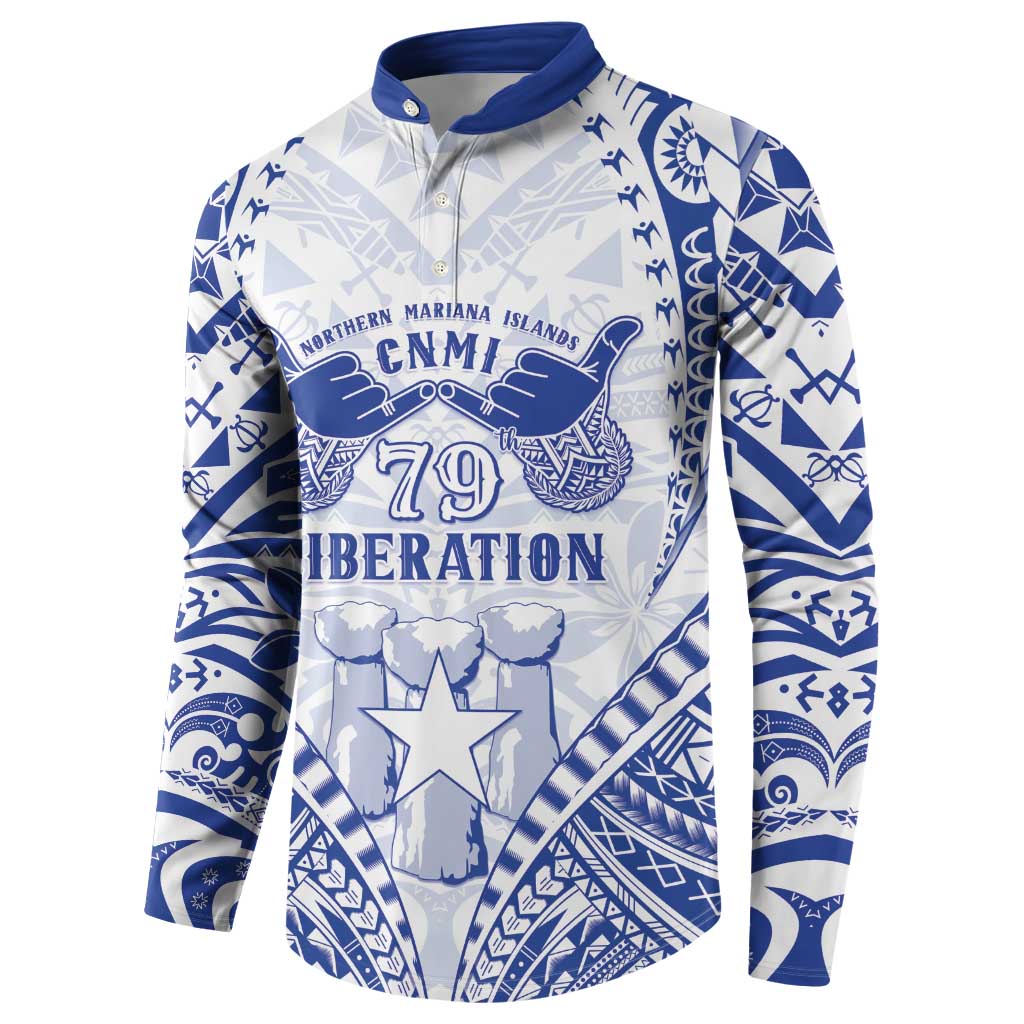 Northern Mariana Islands Liberation Day Button Sweatshirt 79th Anniversary