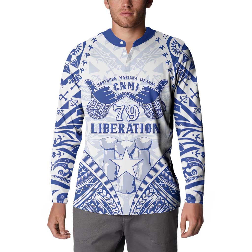 Northern Mariana Islands Liberation Day Button Sweatshirt 79th Anniversary