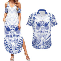 Northern Mariana Islands Liberation Day Couples Matching Summer Maxi Dress and Hawaiian Shirt 79th Anniversary