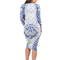 Northern Mariana Islands Liberation Day Family Matching Long Sleeve Bodycon Dress and Hawaiian Shirt 79th Anniversary