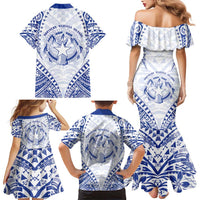 Northern Mariana Islands Liberation Day Family Matching Mermaid Dress and Hawaiian Shirt 79th Anniversary
