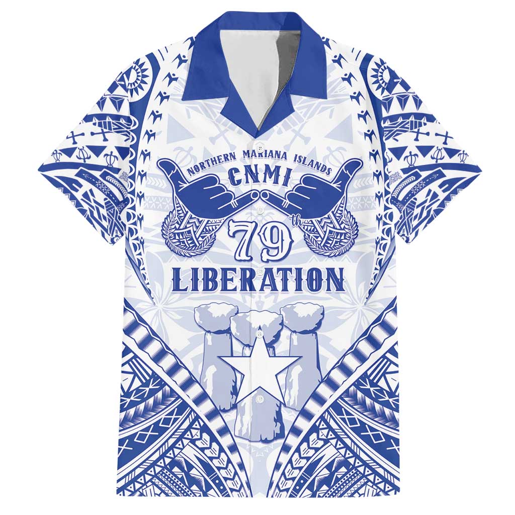 Northern Mariana Islands Liberation Day Family Matching Short Sleeve Bodycon Dress and Hawaiian Shirt 79th Anniversary
