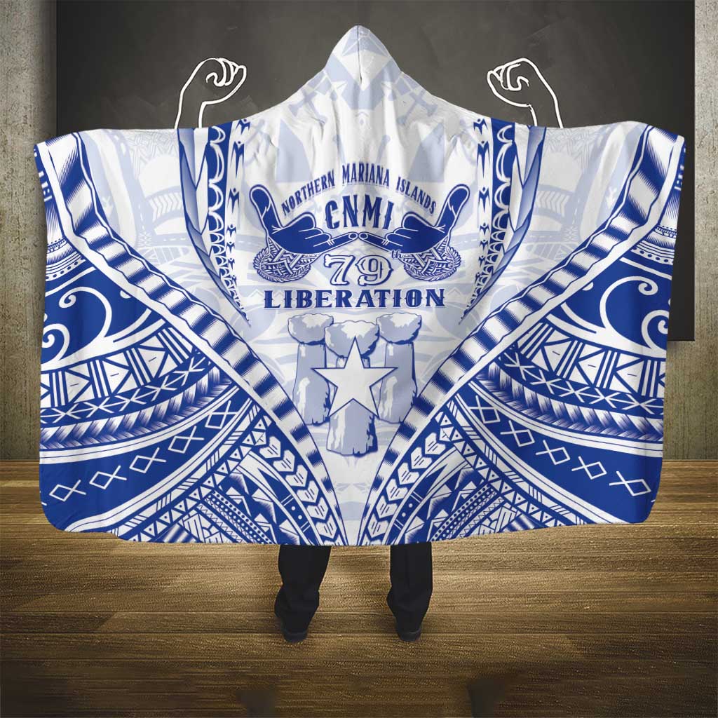 Northern Mariana Islands Liberation Day Hooded Blanket 79th Anniversary