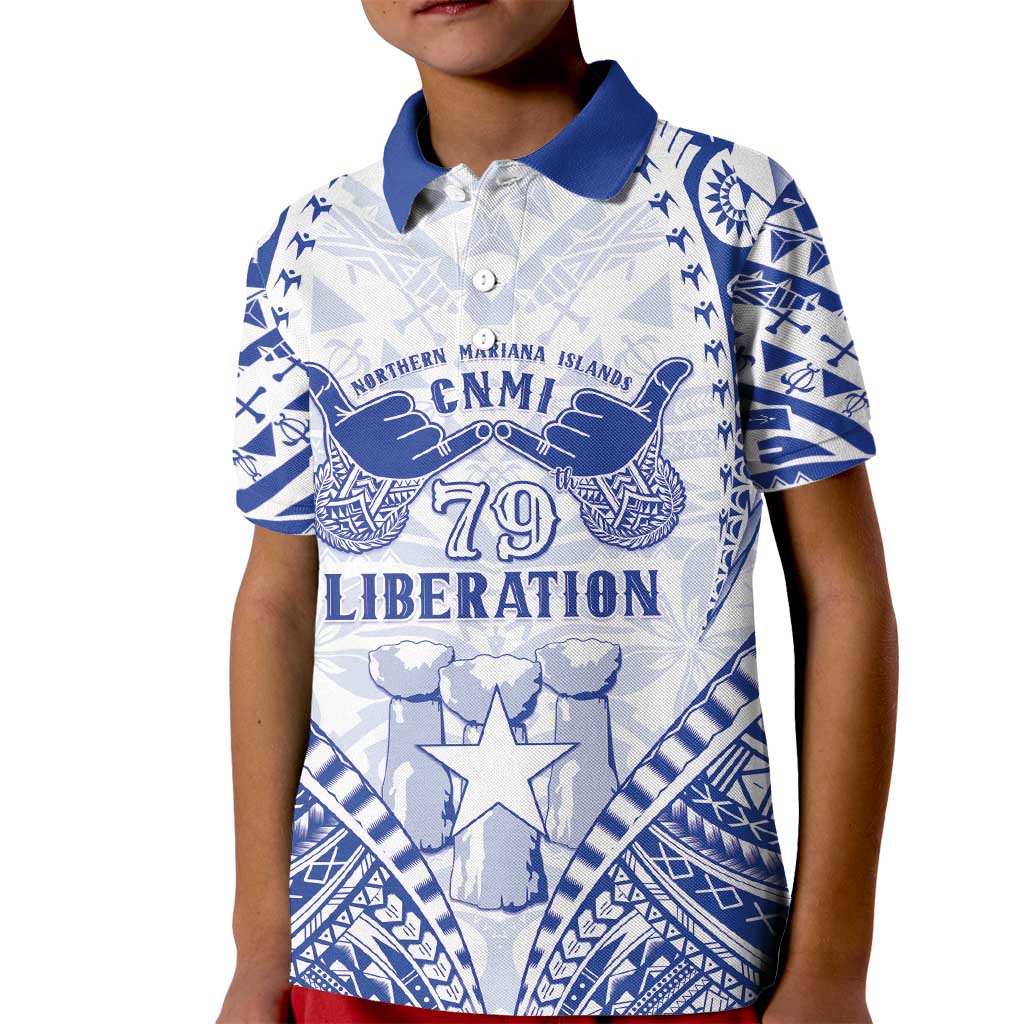 Northern Mariana Islands Liberation Day Kid Polo Shirt 79th Anniversary