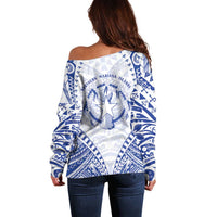 Northern Mariana Islands Liberation Day Off Shoulder Sweater 79th Anniversary