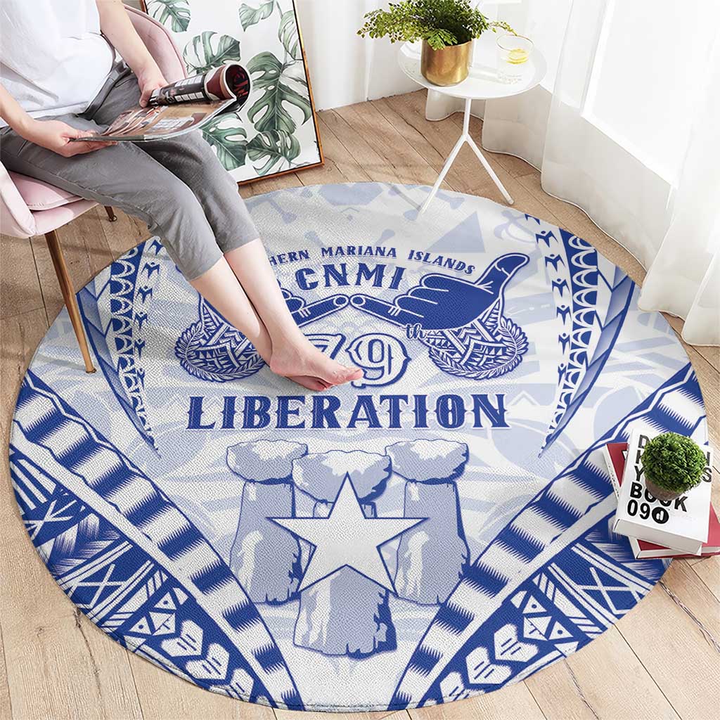 Northern Mariana Islands Liberation Day Round Carpet 79th Anniversary