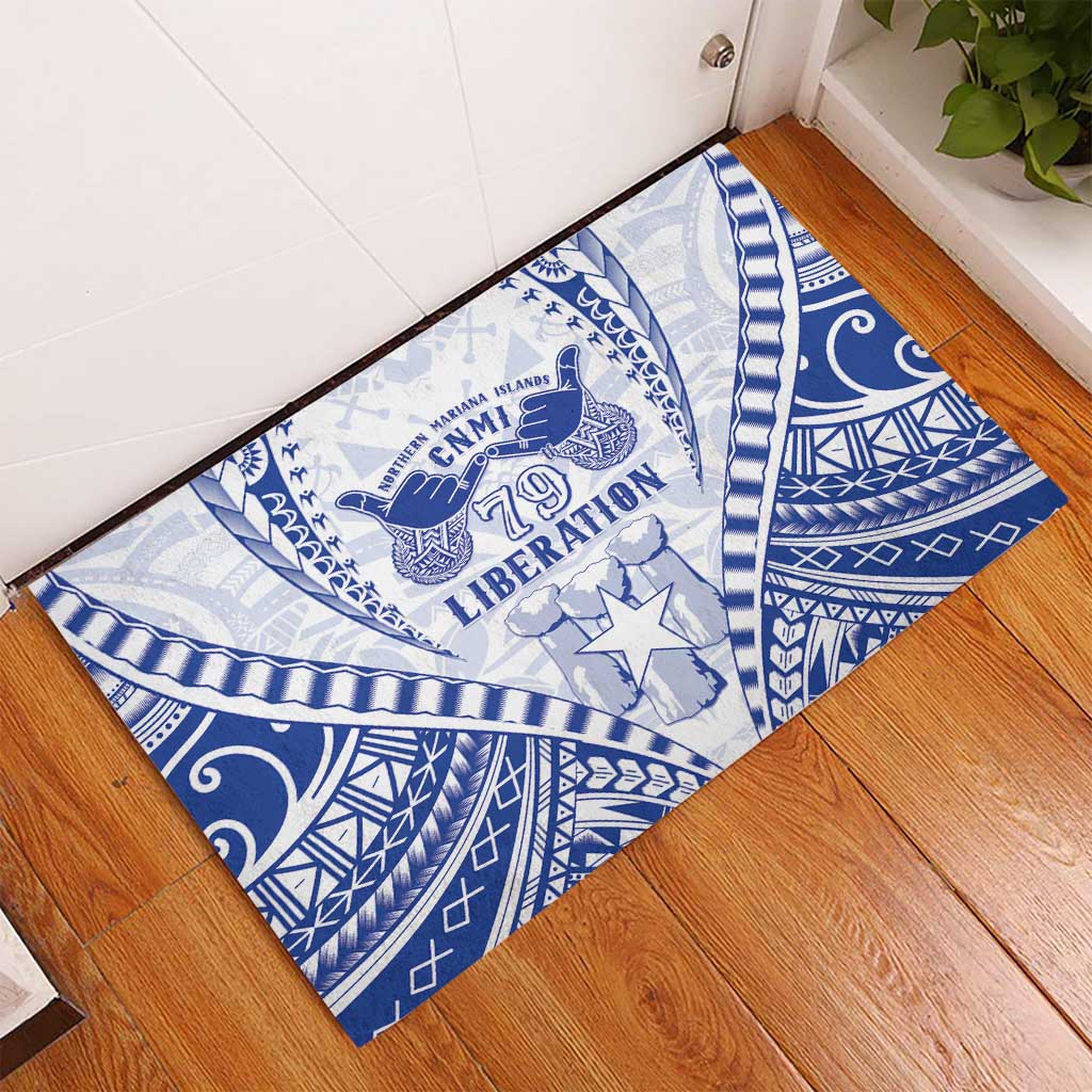 Northern Mariana Islands Liberation Day Rubber Doormat 79th Anniversary