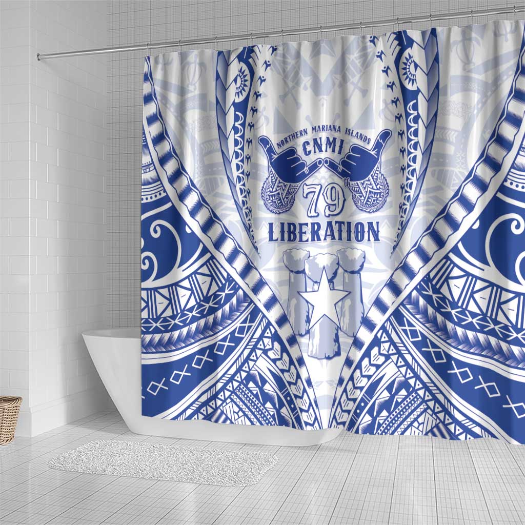 Northern Mariana Islands Liberation Day Shower Curtain 79th Anniversary