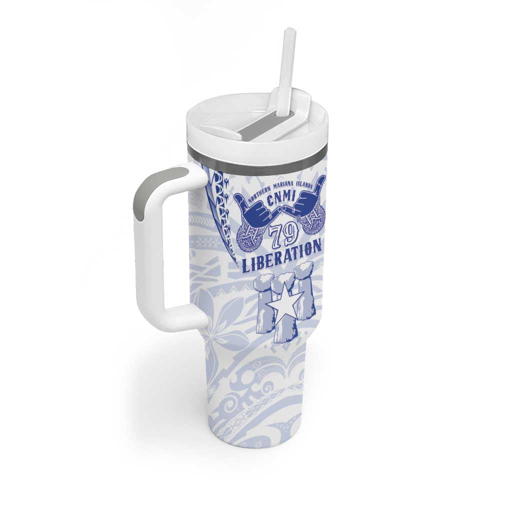 Northern Mariana Islands Liberation Day Tumbler With Handle 79th Anniversary